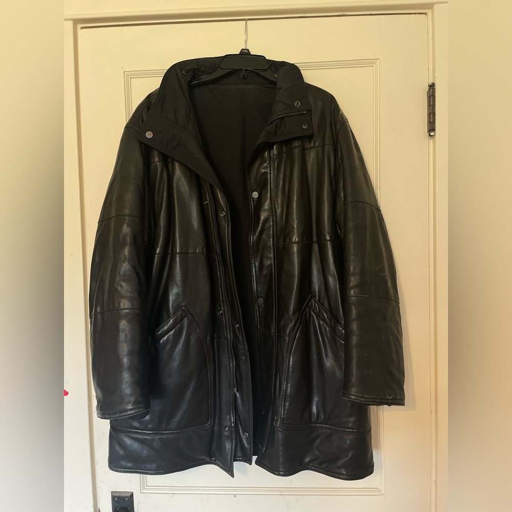 PRICE DROP Authentic Salvatore Ferragamo Reversible Kidskin Leather Puffer
